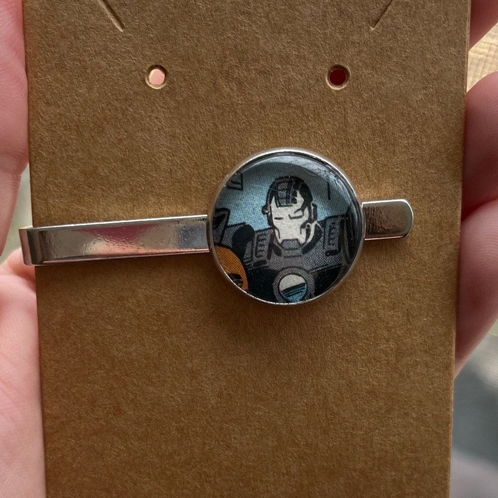 Upcycled Iron Man Tie Clip